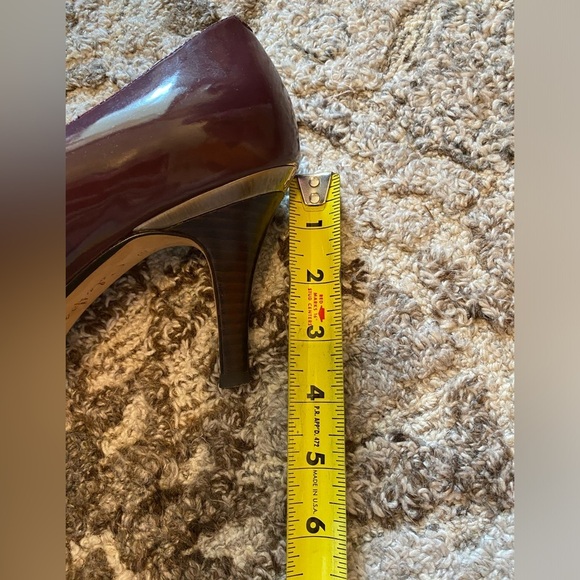 Cole Haan NikeAir Patent Purple Leather Peep Toe Stiletto Size 10 B Halloween - Picture 9 of 9